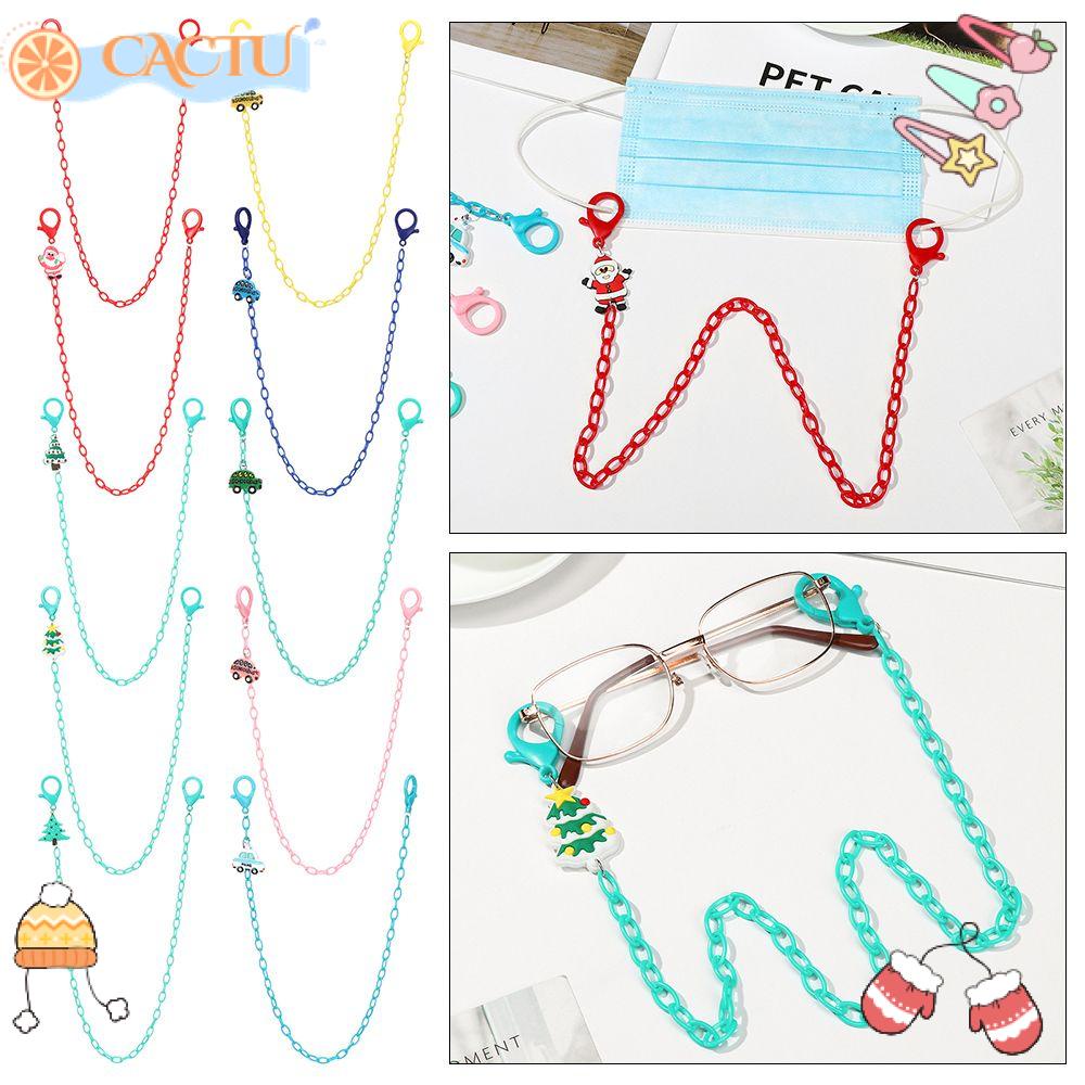 CACTU Dây Đeo Mặt Bằng Acrylic Nhiều Màu Sắc Họa Tiết Hoạt Hình Dễ Thương