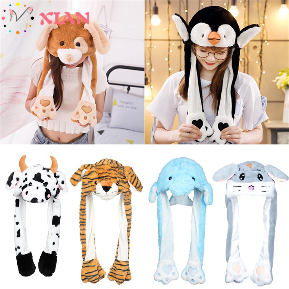 XIANTIN Mũ Tai Thỏ Giữ Ấm Mùa Đông Có Thể Chuyển Động