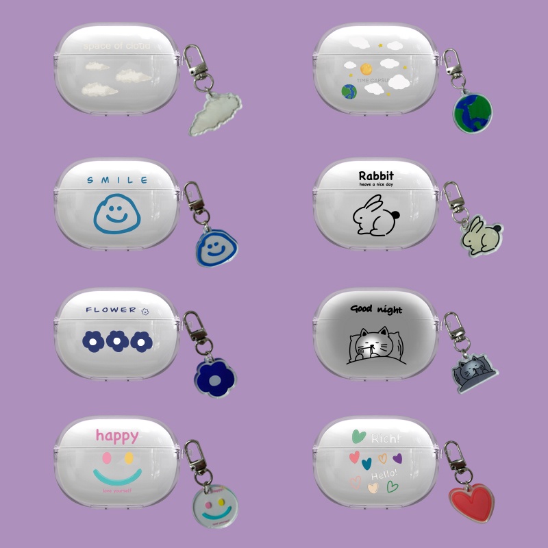 Vỏ Bảo Vệ Hộp Sạc Tai Nghe Bluetooth Không Dây RedMi Buds4 pro Bằng TPU Mềm Trong Suốt Họa Tiết Hoạt Hình Dễ Thương