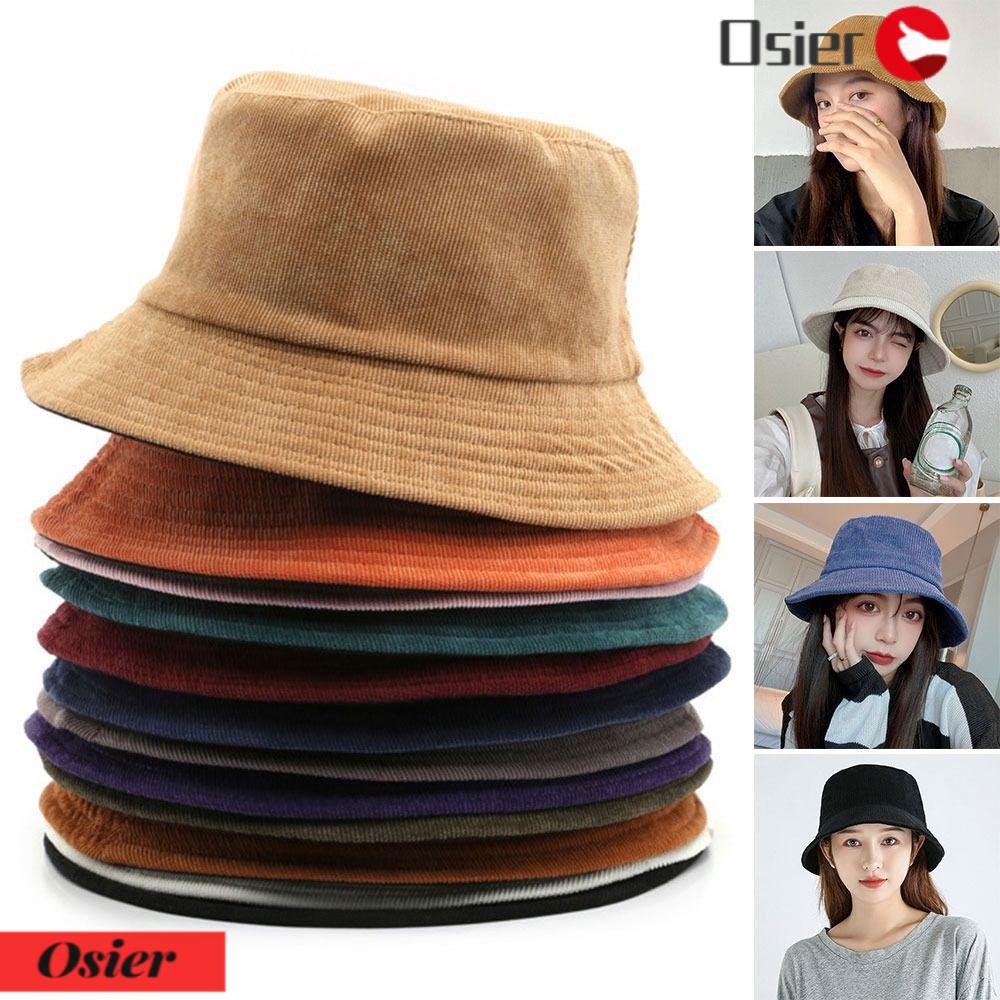 OSIER1 Mũ Bucket Chất Liệu Nhung Mềm Mại Có Thể Gấp Gọn Tiện Lợi