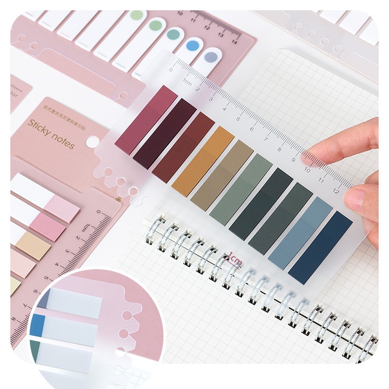 Bộ 200 Tờ Giấy Ghi Chú Đánh Dấu Trang Sách Hình Hoa Morandi Đáng Yêu