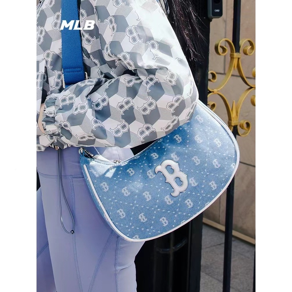 Túi Đeo Chéo MLB 2023 Chất Liệu denim Phong Cách retro Cho Nam Nữ BQS02