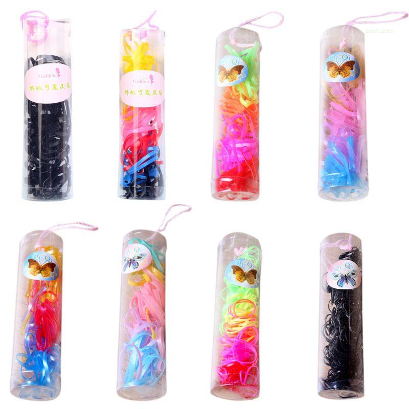 Dây Thun Buộc Tóc 8 Kiểu Dùng Một Lần Cho Bé Gái