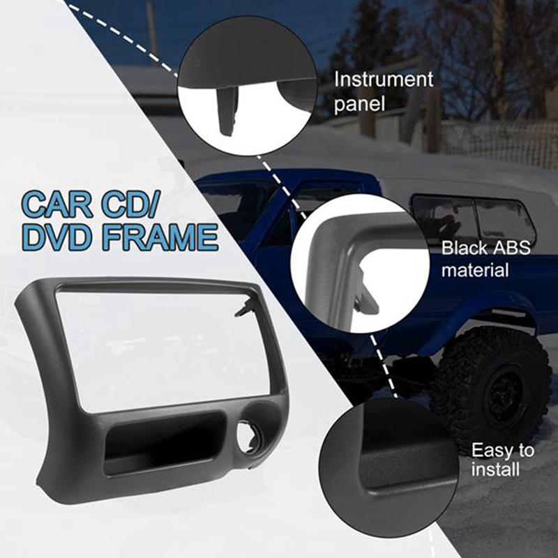 Bộ 2 Khung Viền Màu Đen Bằng Nhựa ABS Cho Radio Xe Hơi Toyota Yaris Echo Vitz 1999-2005 DVD