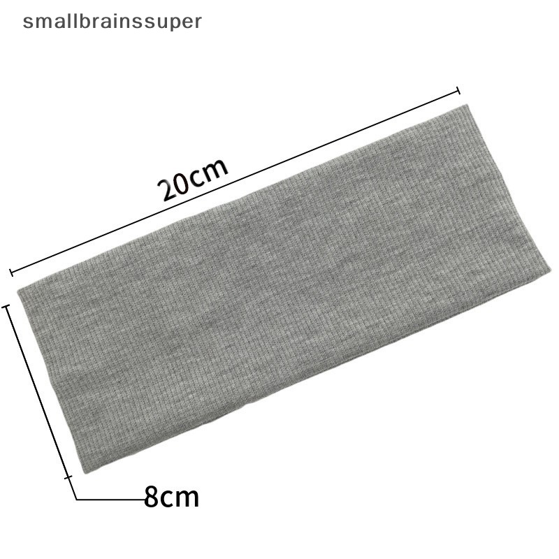 Smallbrainssuper Băng Đô Cotton Dệt Kim Thấm Hút Mồ Hôi Màu Sắc Ngọt Ngào Dùng Tập Yoga / Rửa Mặt / Trang Điểm Cho Nữ SBS