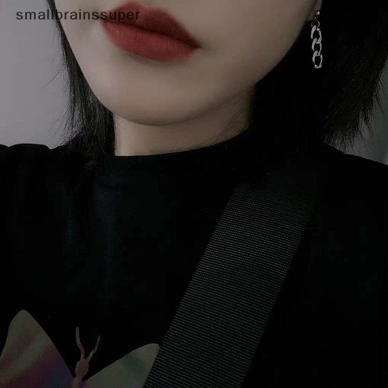 Khuyên Tai Dạng Hạt Xích Màu Bạc Nhỏ Nhắn Phong Cách Punk Thời Trang Cho Nữ SBS