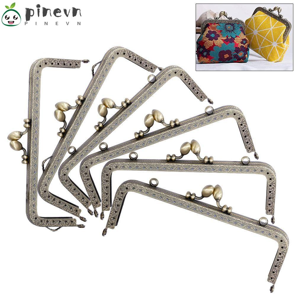 PINEVN Khung Khóa Túi Xách Họa Tiết Kiss Phong Cách Vintage DIY