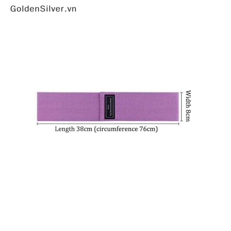 Dây Đai Kháng Lực Màu Vàng Bạc Hỗ Trợ Luyện Tập Hông / Yoga / Pilates