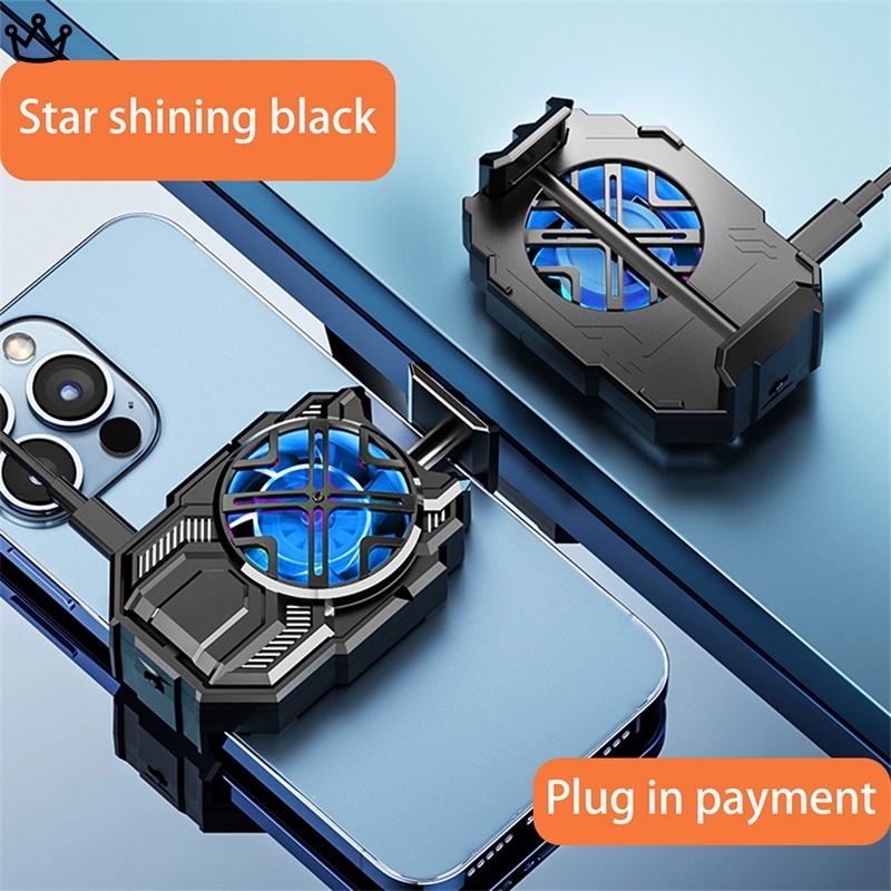 Quạt Làm Mát Điện Thoại 2 Trong 1 4.5-6.7 Inch Có Thể Sạc Lại Bằng Cổng USB