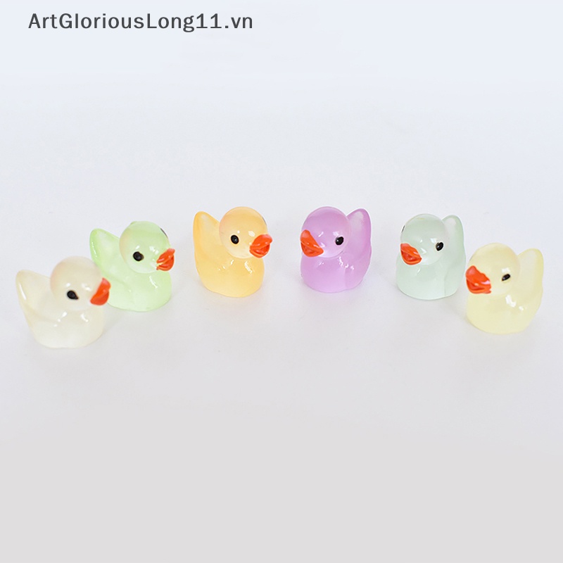 Set 5 Chú Vịt Dạ Quang Mini DIY Hoạt Hình Sáng Tạo Trang Trí Tiểu Cảnh