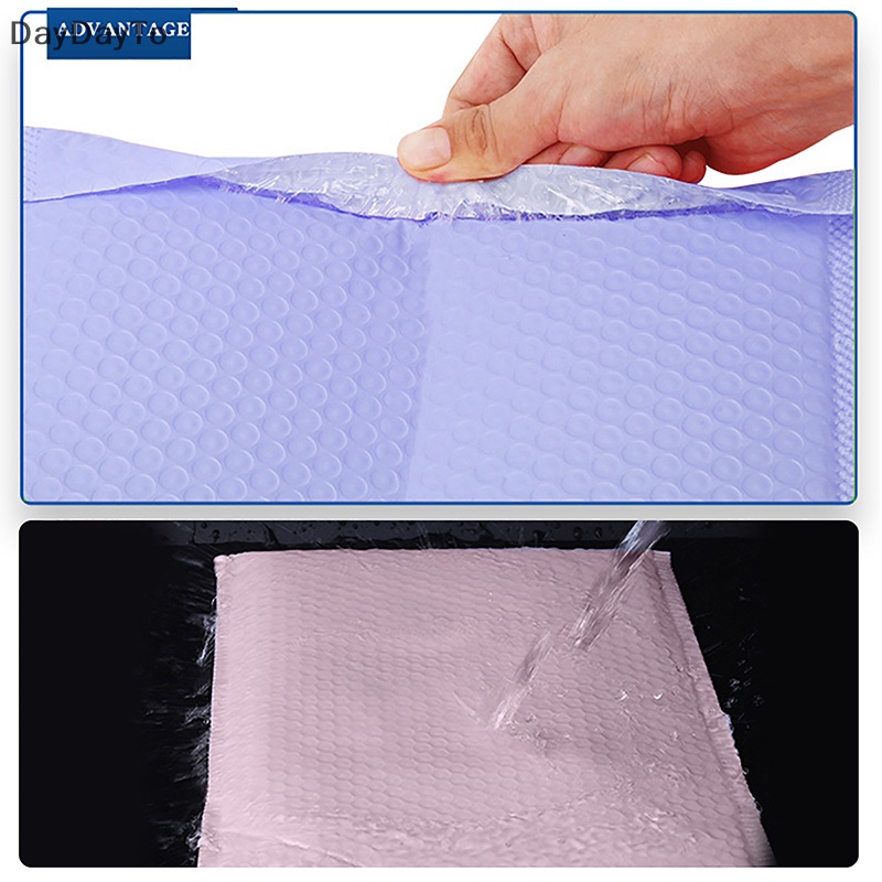 Daydayto Set 10 Túi Bong Bóng Màu Tím Tự Đóng Gói Hàng Bảo Vệ Chống Rơi Bền Bỉ Dùng Làm Quà Tặng