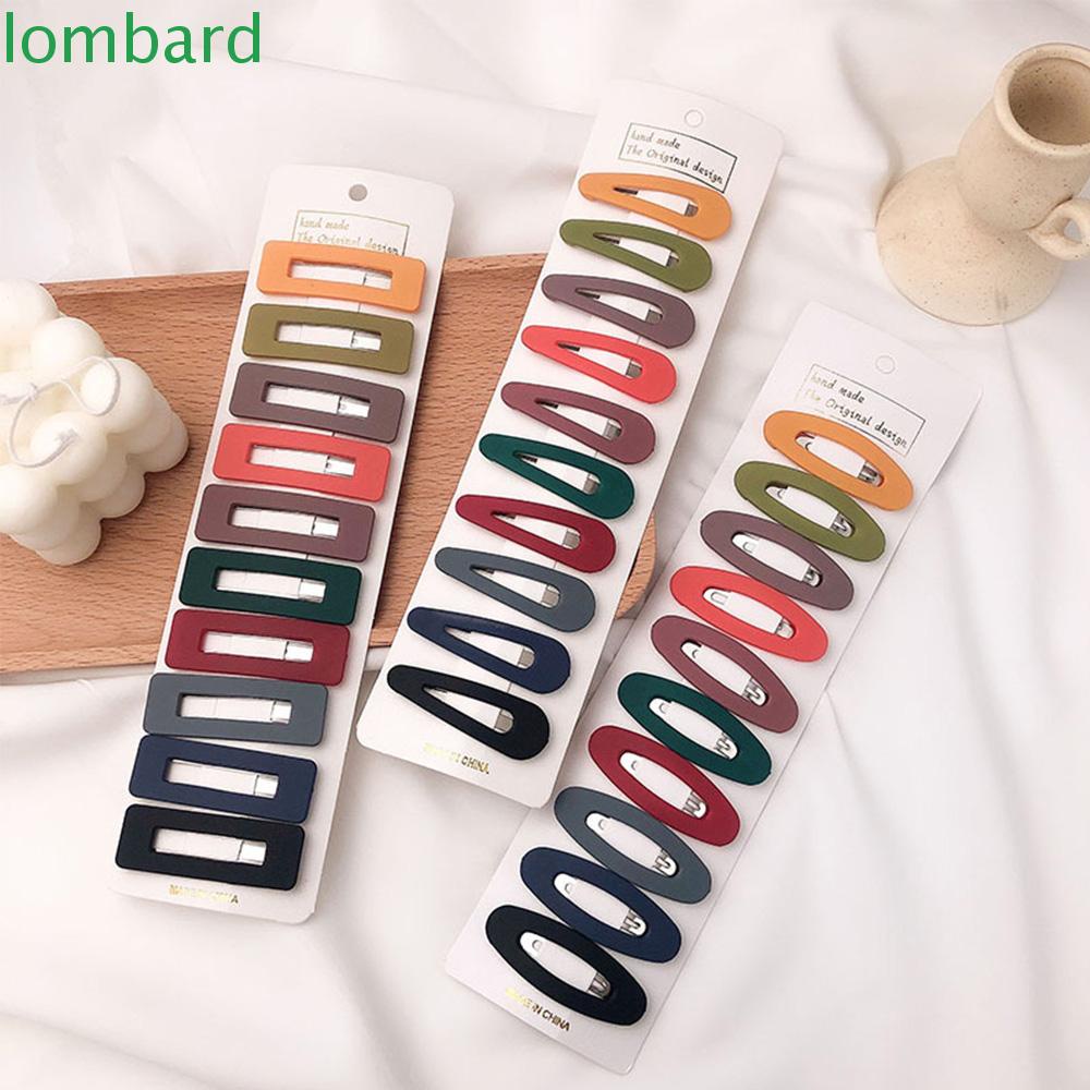 LOMBARD Set 10 Kẹp Tóc Nhiều Màu Sắc Thời Trang Dành Cho Nữ