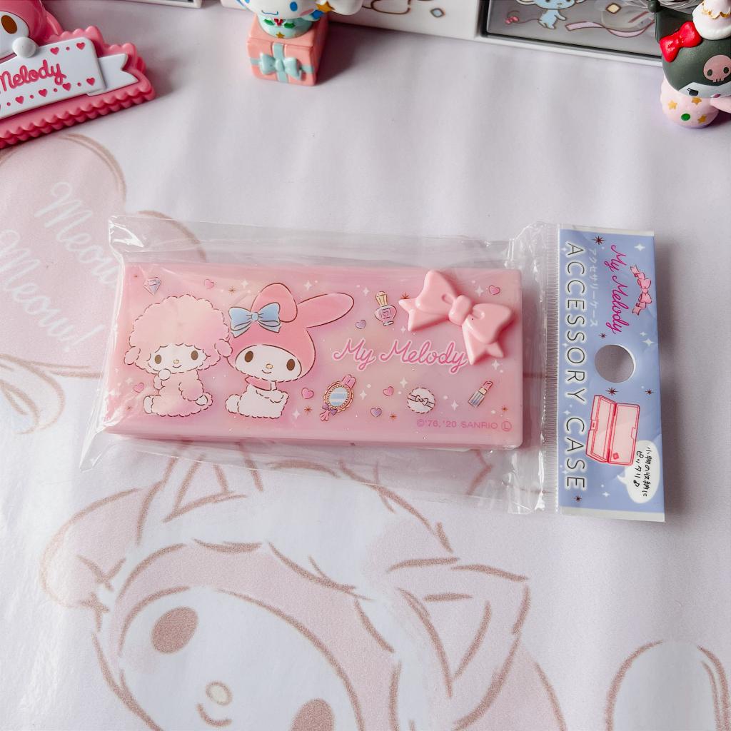 SANRIO Hộp Đựng Tăm Bông Hình Chữ Nhật In Hoạt Hình Melody Dễ Thương