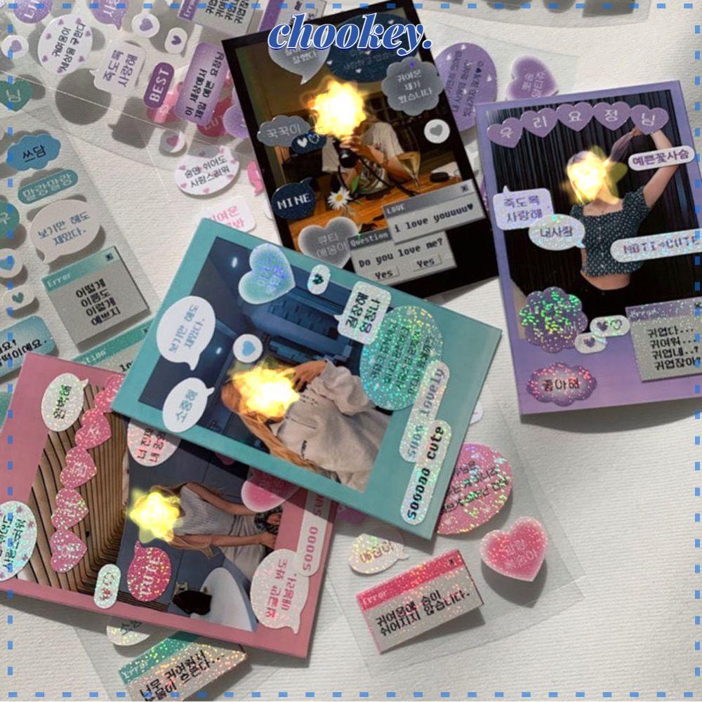 CHOOKEY Sticker Laser Dán Trang Trí Hình Thần Tượng Nhiều Màu Sắc