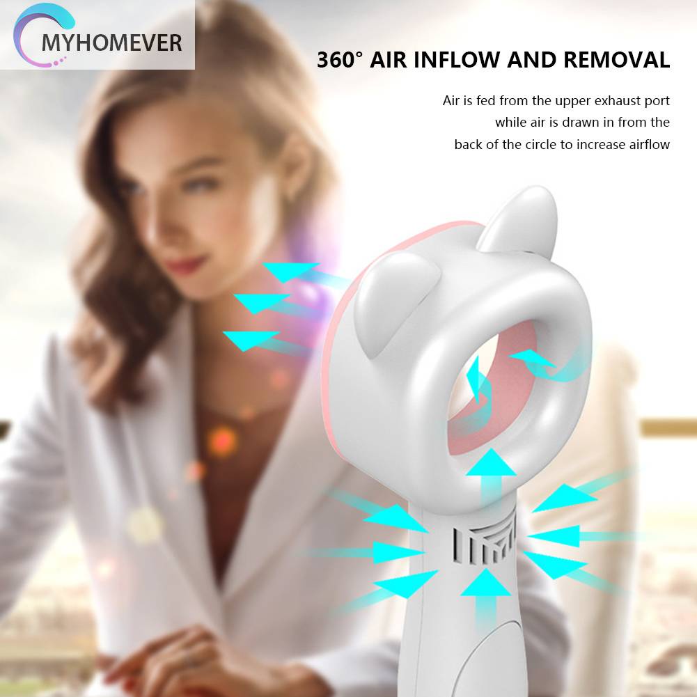 Quạt Điện Làm Mát Cầm Tay 3 Tốc Độ Không Dây 2000mAh Cho Nhà Ở / Văn Phòng