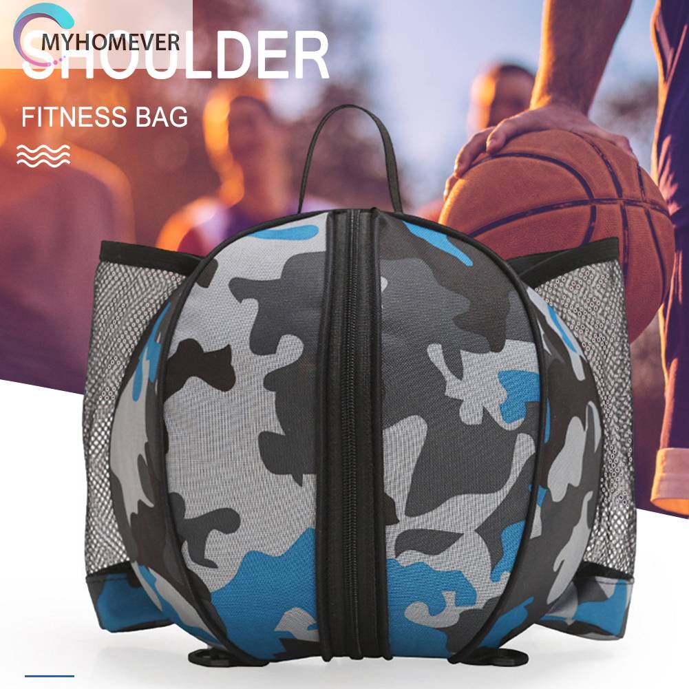 Túi Đựng Bóng Rổ Hình Tròn Bằng Vải Oxford Chống Nước Có Khóa Kéo