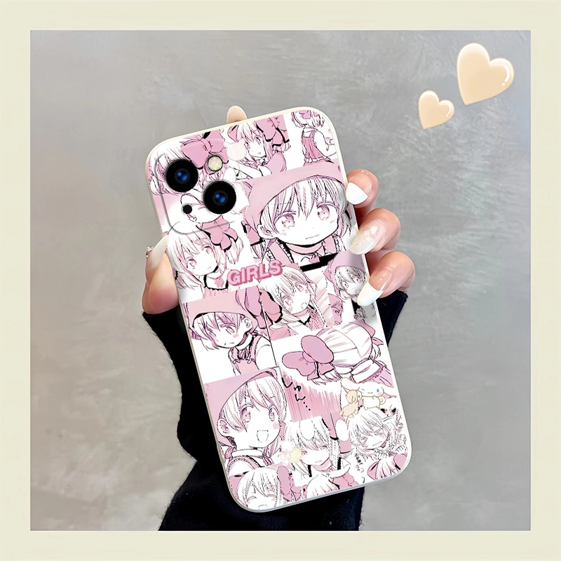 Ốp Điện Thoại Silicon Mềm Hình Cô Gái Anime Dễ Thương Cho iPhone 14 13 12 Mini 11 Pro MAX XR X XS MAX 8 7 6 Plus SE3 SE2
