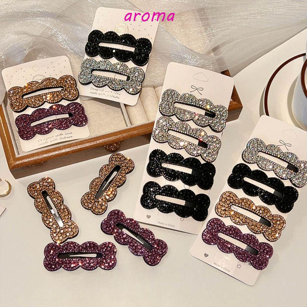 AROMA Kẹp Tóc Hợp Kim Chống Trượt Phong Cách Cổ Điển Sang Trọng Cho Nữ