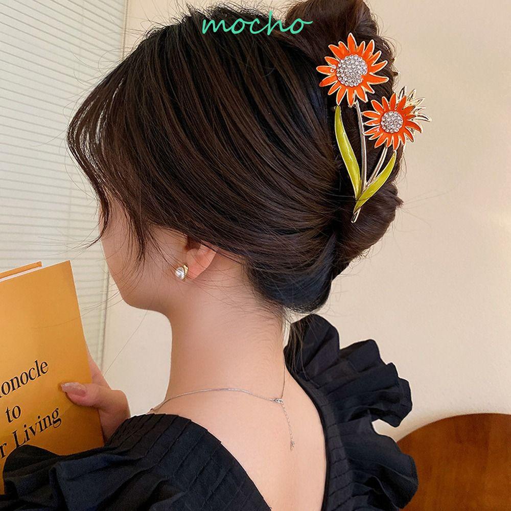 MOCHO Kẹp Tóc Hình Cá Mập Đính Đá Thời Trang Cho Nữ