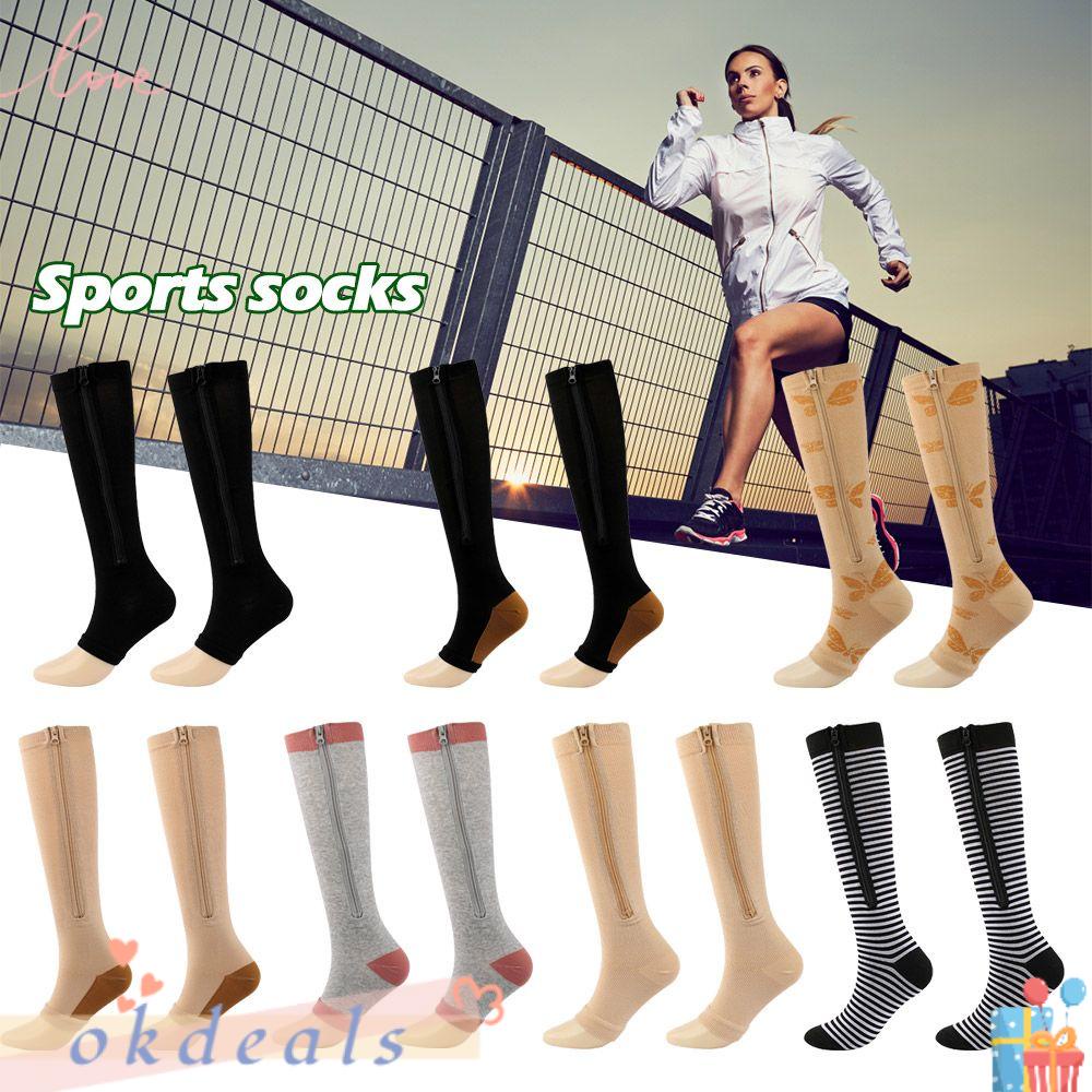 OKDEALS Tất Chân Nén Dài Co Giãn Tốt Thời Trang Cao Cấp Dành Cho Nam Nữ