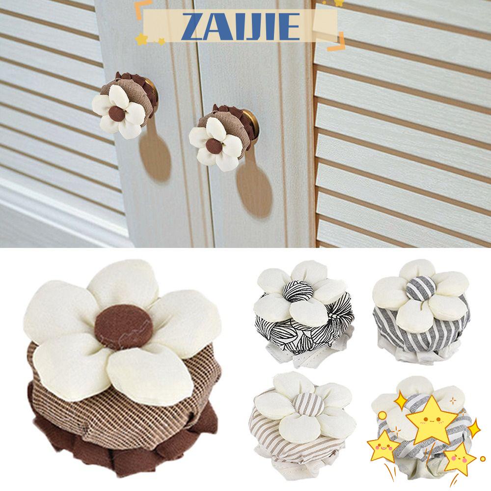 ZAIJIE24 Tay Nắm Ngăn Kéo Tủ Mềm Mại Chống Tĩnh Điện Họa Tiết Hoa Dễ Sử Dụng