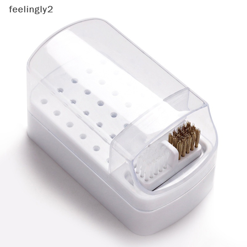 Giá Đỡ Đầu Khoan Acrylic Trong Suốt 30 Lỗ Chống Bụi Cho Đầu Mài Móng Tay