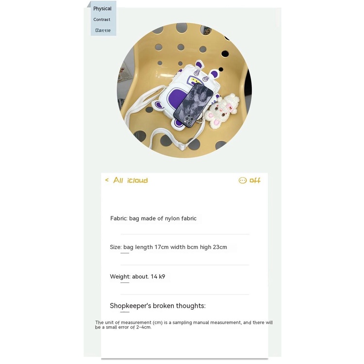 Túi Đeo Chéo Mềm Mại Phong Cách Nhật Bản Dễ Thương Cho Nữ