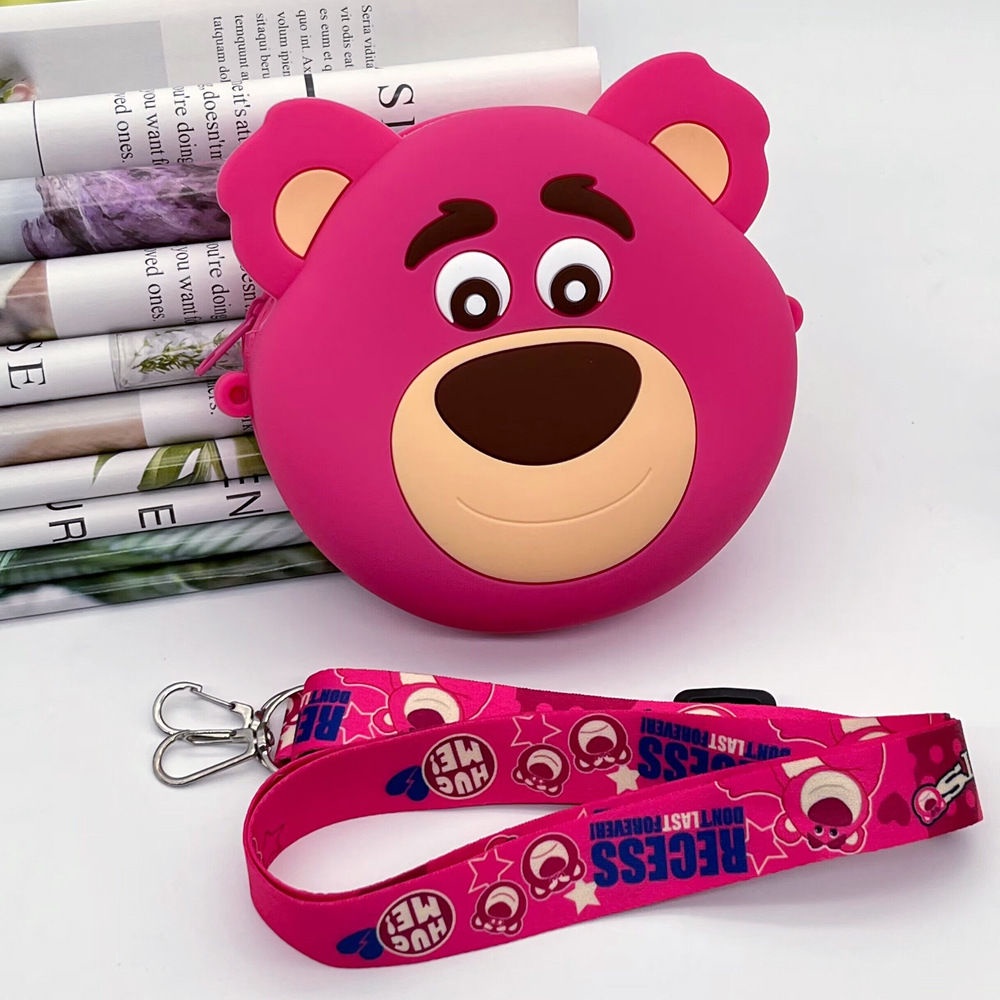 Túi Đeo Vai Đựng Tiền Xu Hình Gấu Hoạt Hình Dễ Thương Cho Bé Gái