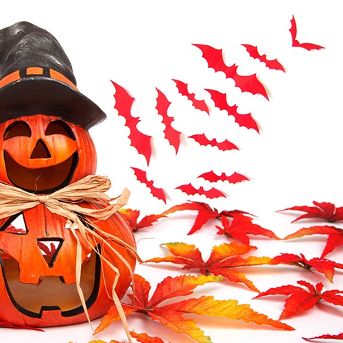 Set 12 Sticker Dán Tường Hình Dơi 3D Trang Trí Halloween