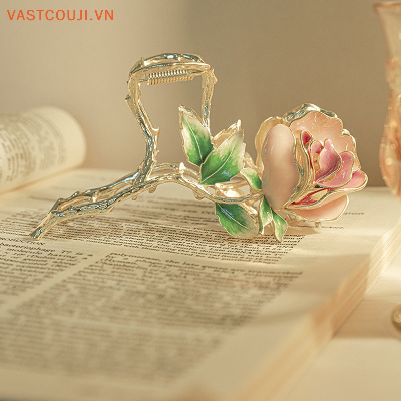 Kẹp Tóc Hoa Hồng VASTJI Phong Cách Trung Hoa Tinh Tế Thời Trang Cho Nữ VN