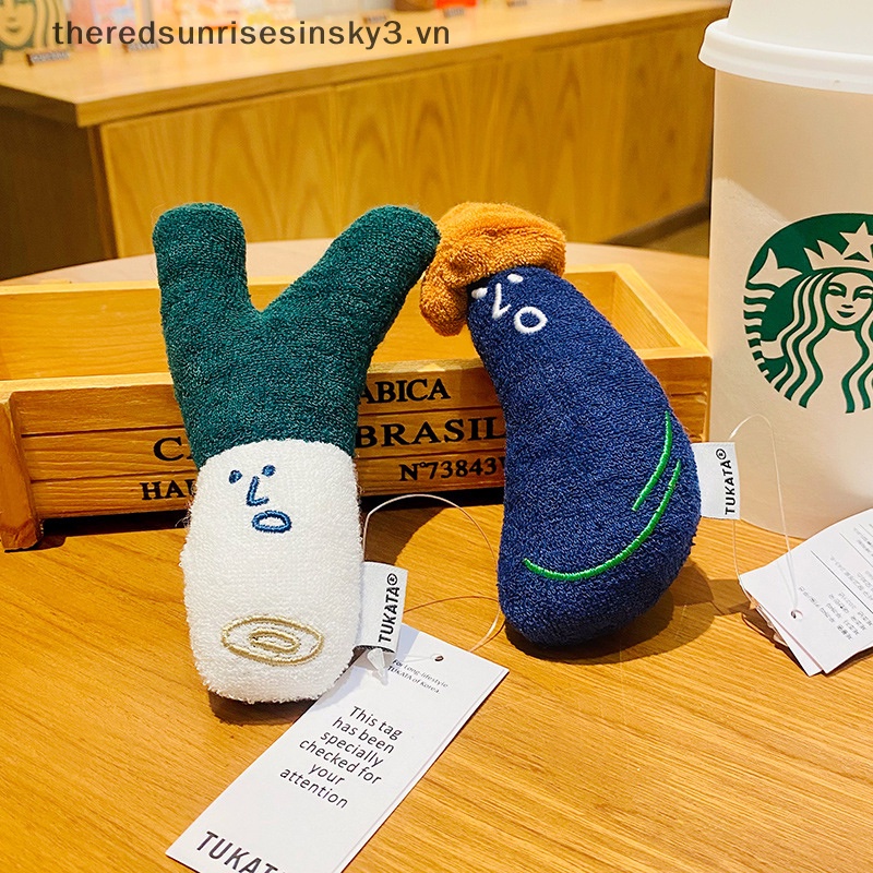 Đồ Chơi Nhồi Bông Thủ Công Hình Chú Chó Béo Scallions Tỏi / Nấm Dễ Thương Dùng Làm Móc Khóa / Túi Xách / Quà Tặng Sinh