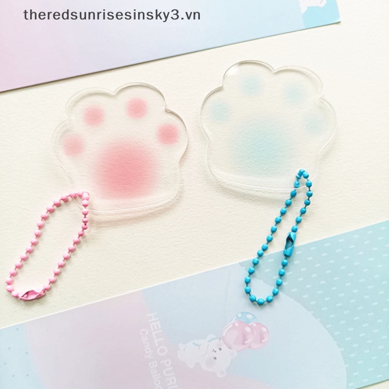 # # Mặt Dây Chuyền Acrylic Trong Suốt Hình Móng Vuốt Mèo Màu Gradient Sáng Tạo Làm Móc Khóa Trang Trí Thủ Công Diy