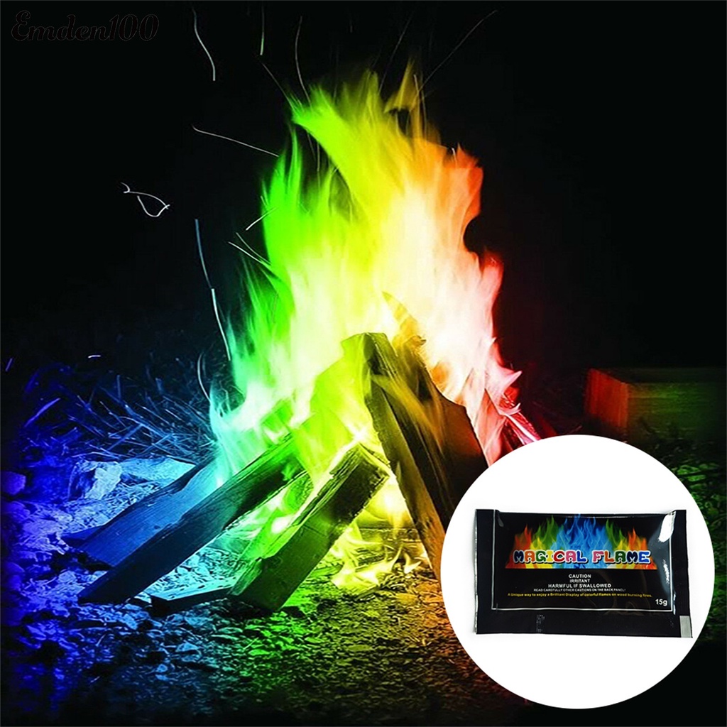Túi Bột 10g / 15g / 25g / 30g Tạo Hiệu Ứng Ngọn Lửa Thay Đổi Màu Sắc Tiện Dụng Cho Lễ Hội / Cắm Trại