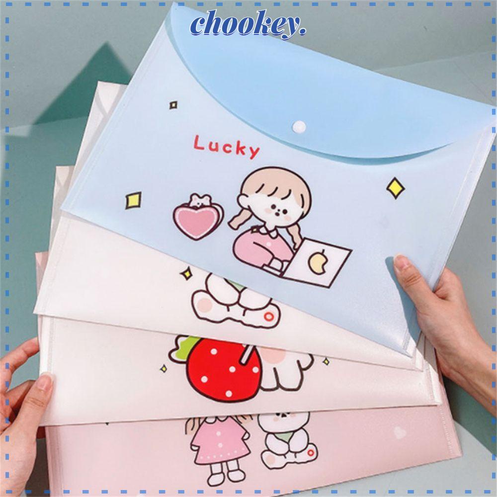 Set 3 Túi Đựng Tài Liệu Khổ A4 Chống Thấm Nước Họa Tiết Hoạt Hình Dễ Thương