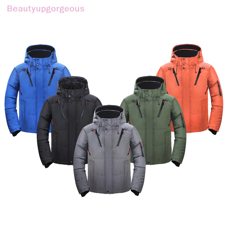 [BeupgorsV] Áo Khoác Trượt Tuyết Mùa Đông Ngắn Dày Ấm Áp Cho Nam