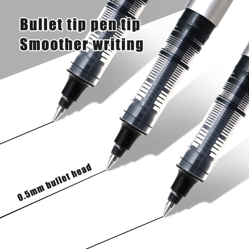 Bút Bi Lăn Nhanh Khô 0.5mm / 3 Màu Sắc Tùy Chọn Tiện Dụng Cho Học Sinh / Văn Phòng