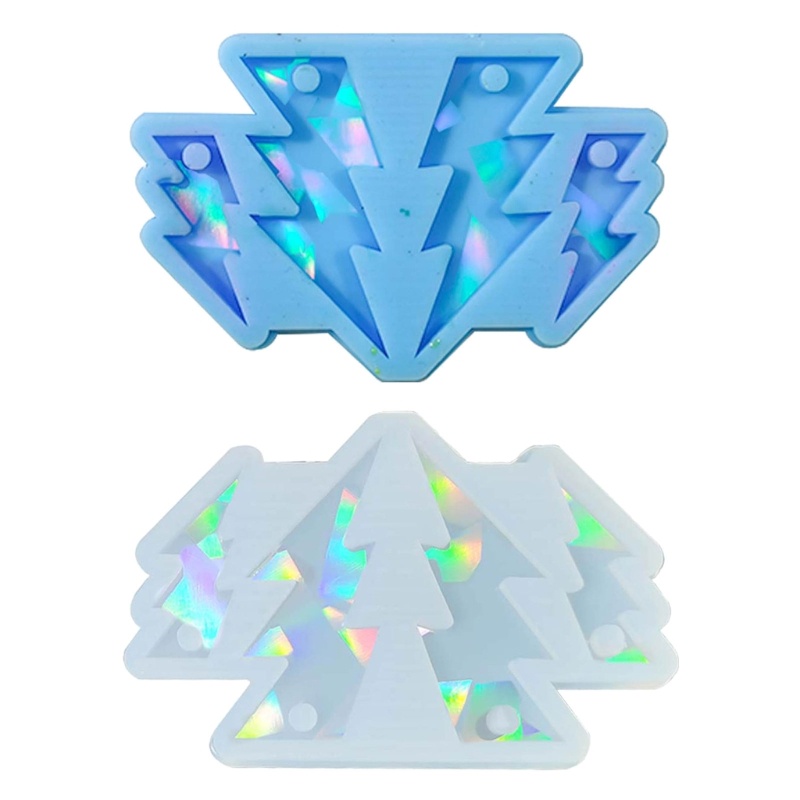 XY Khuôn Silicon Cho Bông Tai Mặt Dây Chuyền Lightning Bông Tai Nhựa Khuôn Lightning Hình Bông Tai C