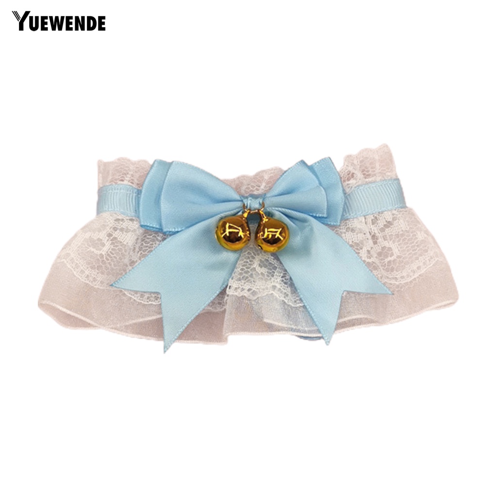 Ye.b Khăn Choàng Cổ Thắt Nơ Phối Ren Handmade Thoải Mái Dành Cho Thú Cưng