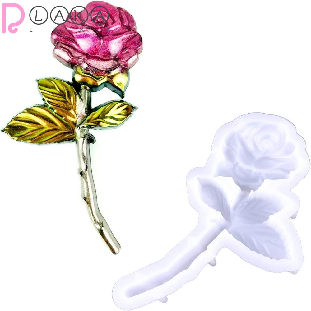 LAKAMIER Khuôn Silicone Tạo Hình Hoa Hồng Trang Trí Bàn Bằng Resin