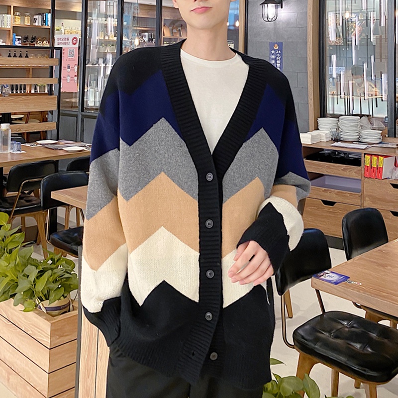 Áo Khoác cardigan ESEA Tay Dài Phong Cách Harajuku Thời Trang Thu Đông Cho Nam Và Nữ