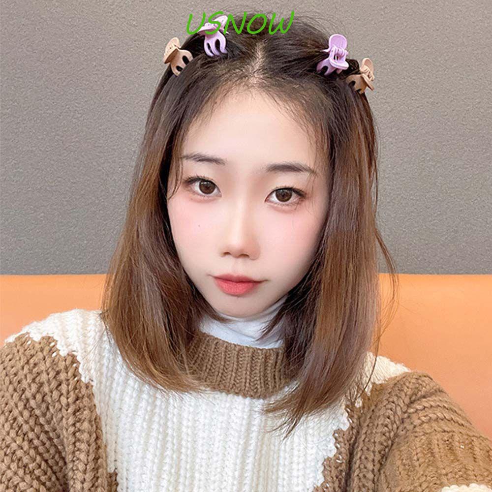 USNOW Kẹp Tóc Càng Cua Màu Trơn Đơn Giản Thời Trang Hàn Quốc