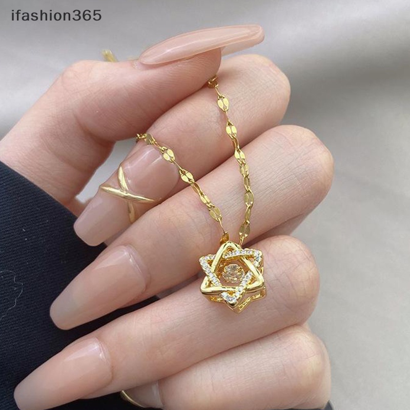 Dây Chuyền Mặt Ngôi Sao Sáu Cánh Đính Đá Thời Trang Hàn Quốc ifashion365