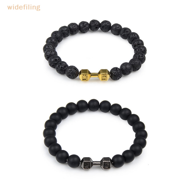 Vòng Đeo Tay Chuỗi Hạt Mặt Hình Quả Tạ Thời Trang Dành Cho Nam Và Nữ