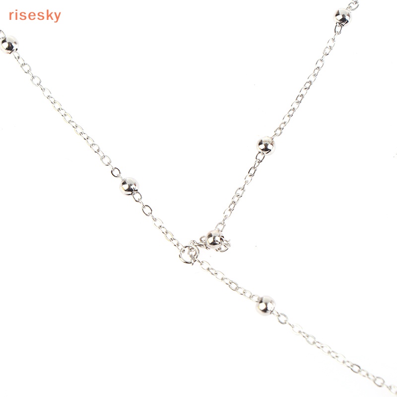 [risesky] Phụ Kiện Bikini Dây Xích Phối Tua Rua Đính Đá Zircon Quyến Rũ Cho Nữ Đi Biển / Đám Cưới