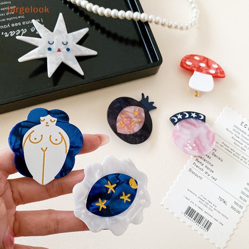 Kẹp Tóc Mái Mặt Hình Nấm / Ngôi Sao / Quả Bóng Thần Tiên Cỡ Lớn [Biglook]