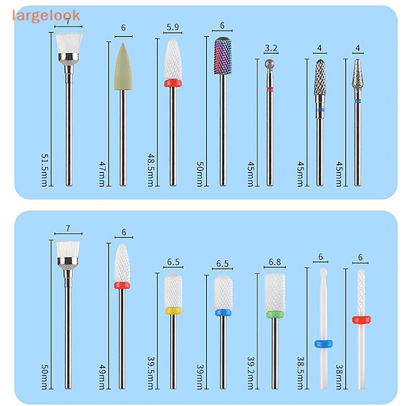 Set 7 Mũi Mài Móng Tay Bằng Thép Ceramic