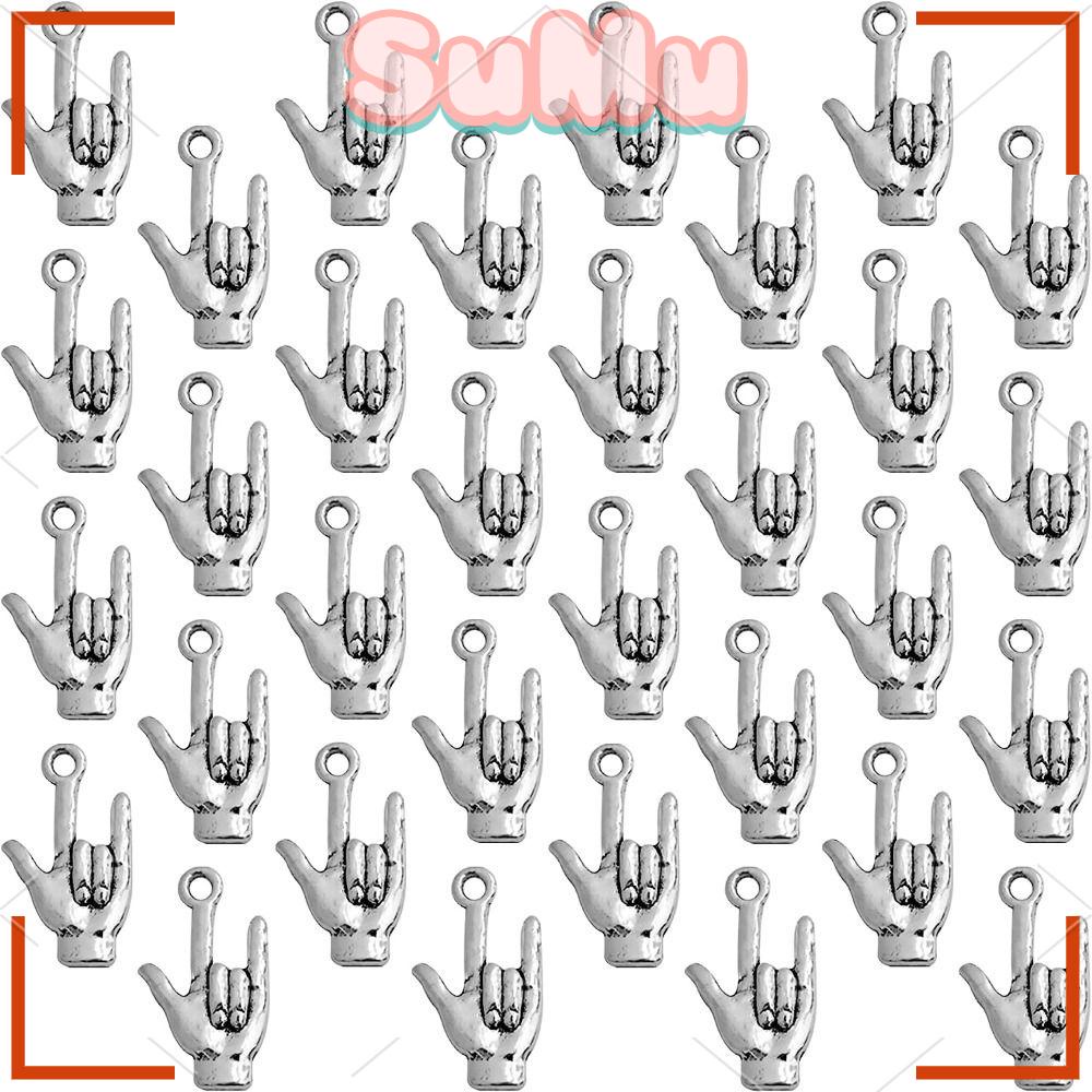 SUMU Bộ 50 Mặt Dây Chuyền Khắc Chữ I Love You Bằng Hợp Kim Kích Thước 22x13mm