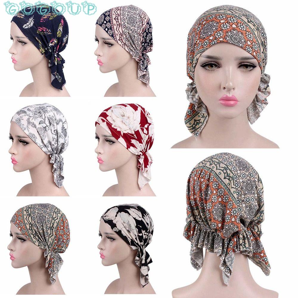 GOGOUP Mũ Trùm Đầu Họa Tiết Hoa Thời Trang Cho Nam Nữ