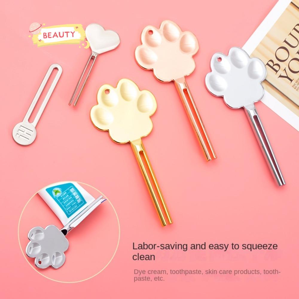 BEAUTY Dụng Cụ Ép Kem Đánh Răng Bằng Thép Không Gỉ Họa Tiết Hoạt Hình Chất Lượng Cao