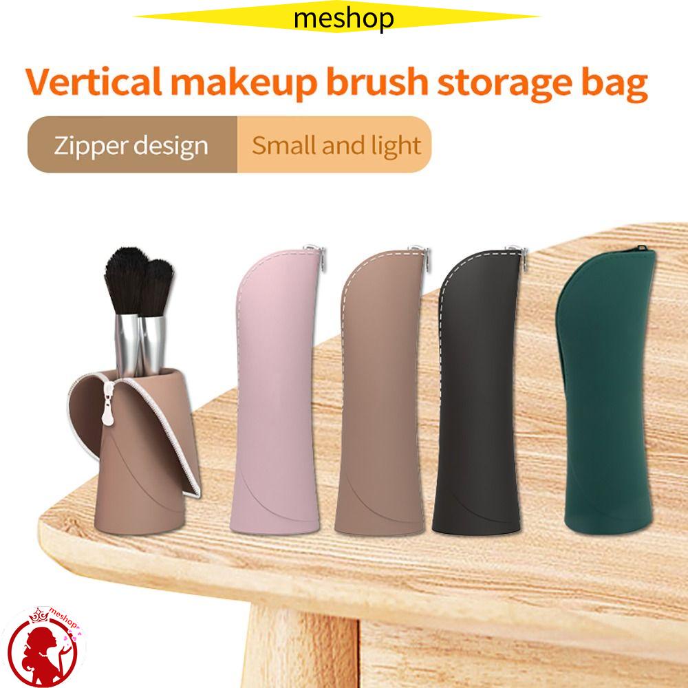 ME 1 Túi Đựng Cọ Trang Điểm Bằng Silicone Thiết Kế Đặc Biệt Sức Chứa Lớn Có Dây Kéo Dùng Khi Đi Du Lịch